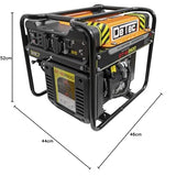 DeTec. Inverter Stromerzeuger 3,5 kW - Benzin Stromgenerator 230V + 12V | Backup Notstromaggregat leise und sparsam | Digital-Inverter Generator